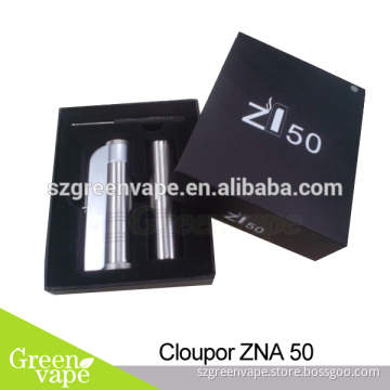 Newest cloupor zna 50 watt mod e cigarette stainless for 18650/18500 battery in stock for sale